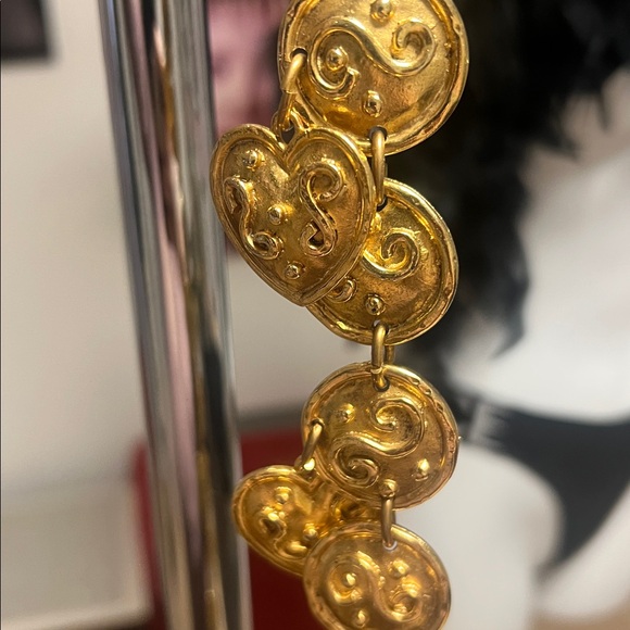 🎉HP🎉 Vintage EDOUARD RAMBAUD PARIS  Heart/Disc gold Belt - Picture 14 of 15